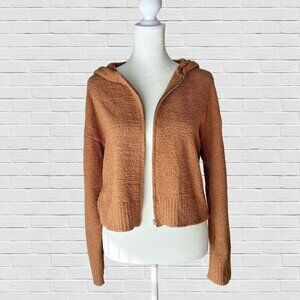 Vero Moda camel short zip hoodie